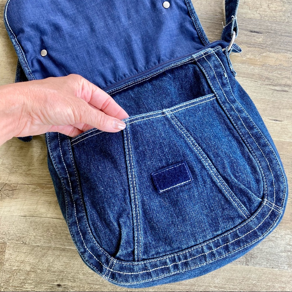 Swiss Army Denim Crossbody / Shoulder Bag Purse - Picture 12 of 14